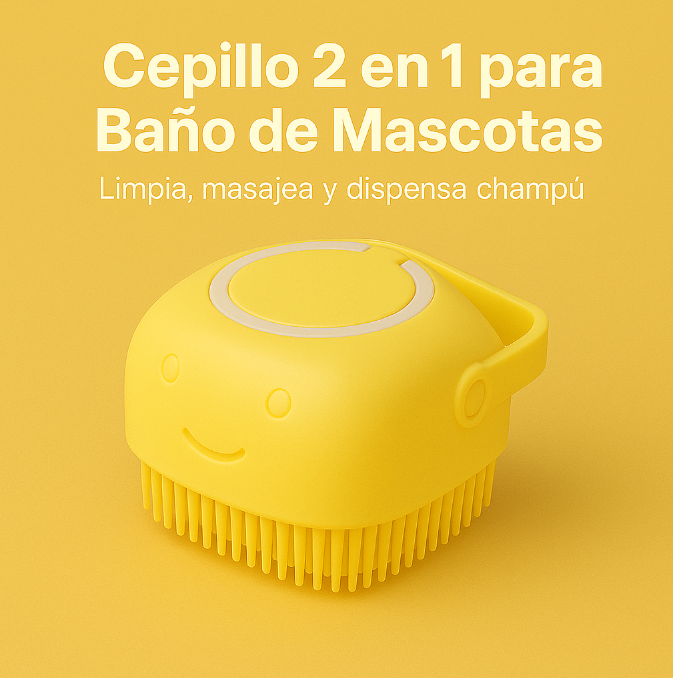 Cepillo Masajeador con Dispensador de Champú