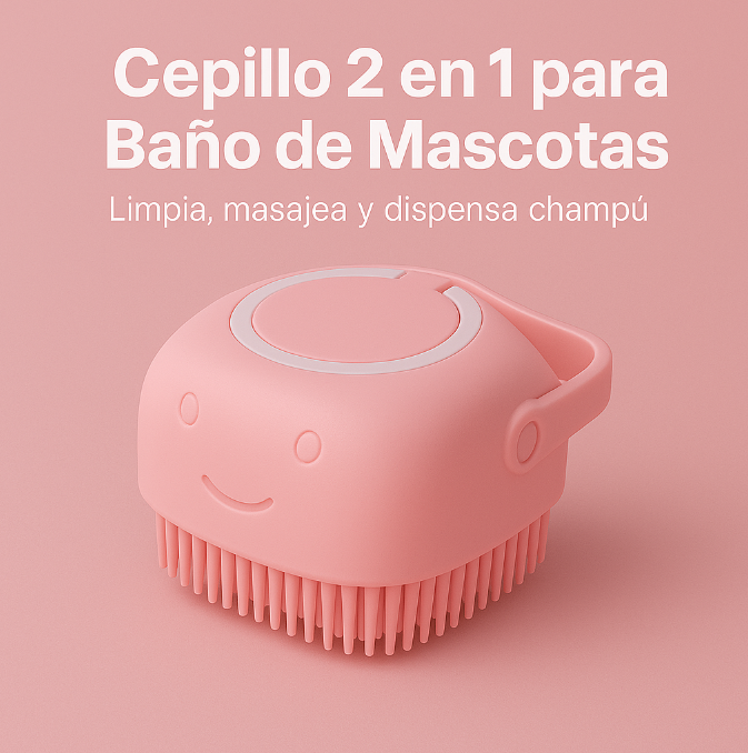 Cepillo Masajeador con Dispensador de Champú